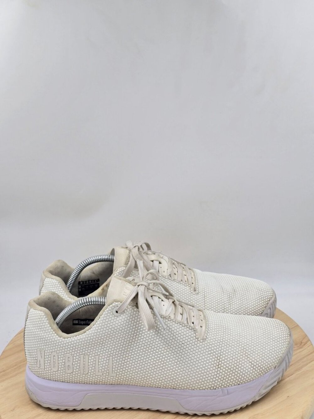 NOBULL No Bull Impact Superfabric Trainer Men's 11 Women’s 12.5 White Gym Shoes